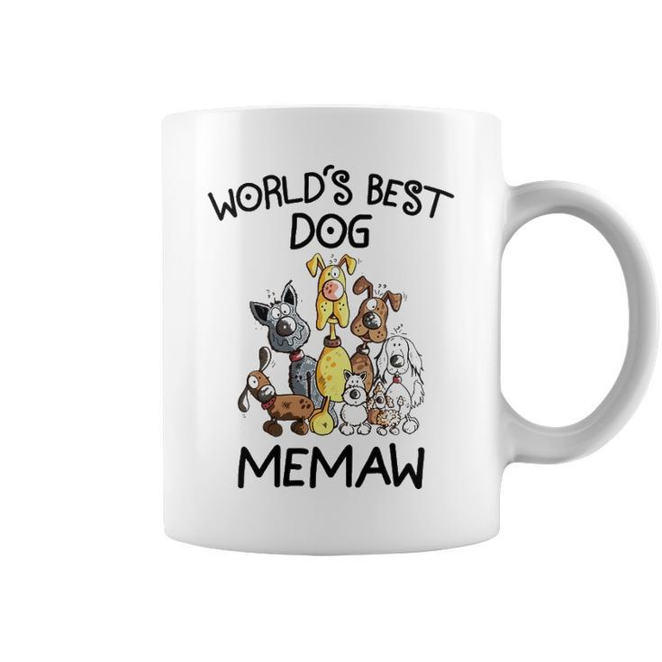 Memaw Grandma Gift   Worlds Best Dog Memaw Coffee Mug