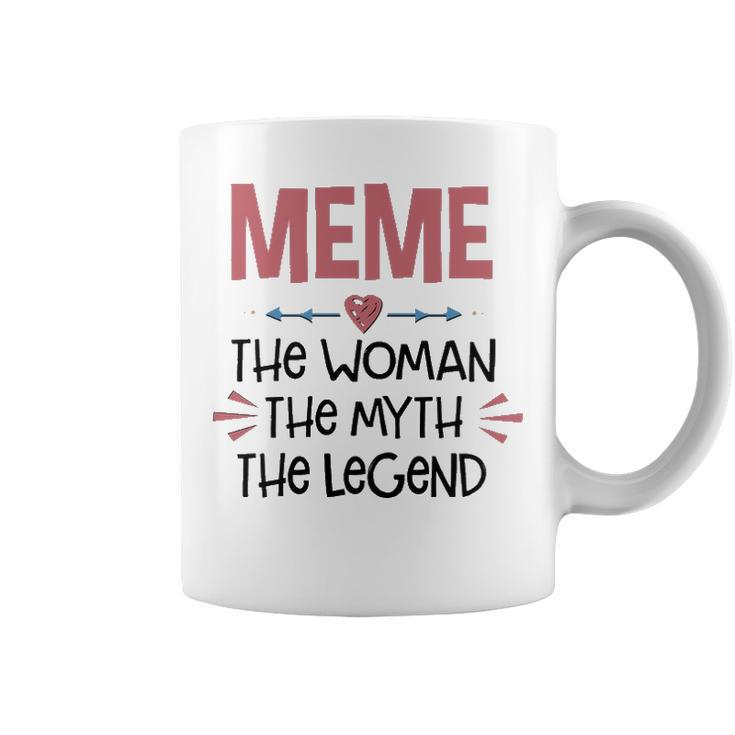 Meme Grandma Gift   Meme The Woman The Myth The Legend Coffee Mug