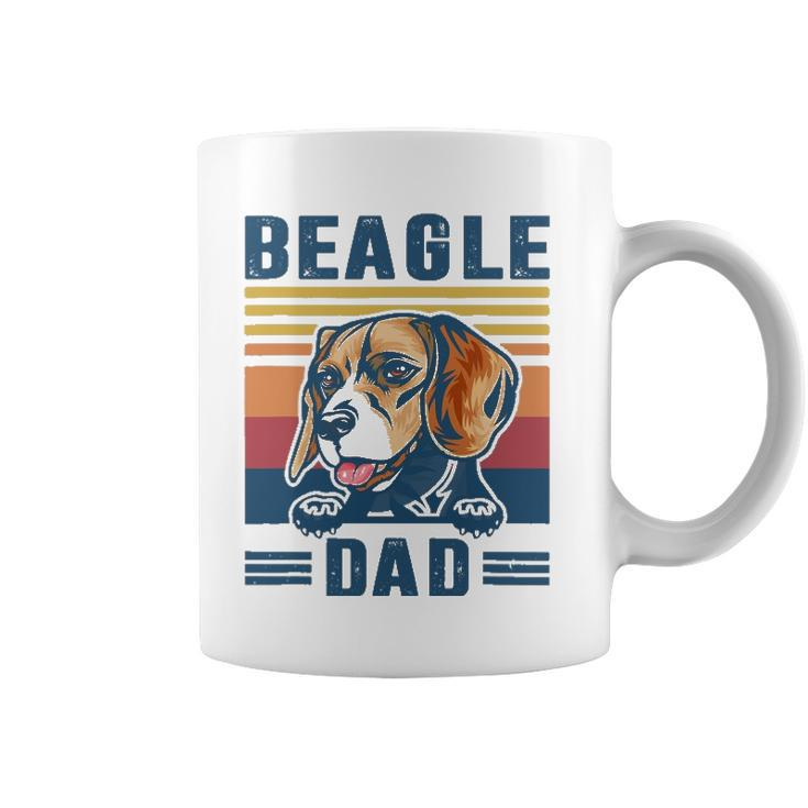 Mens Beagle Dad Father Retro Beagle Gifts Dog Dad Coffee Mug