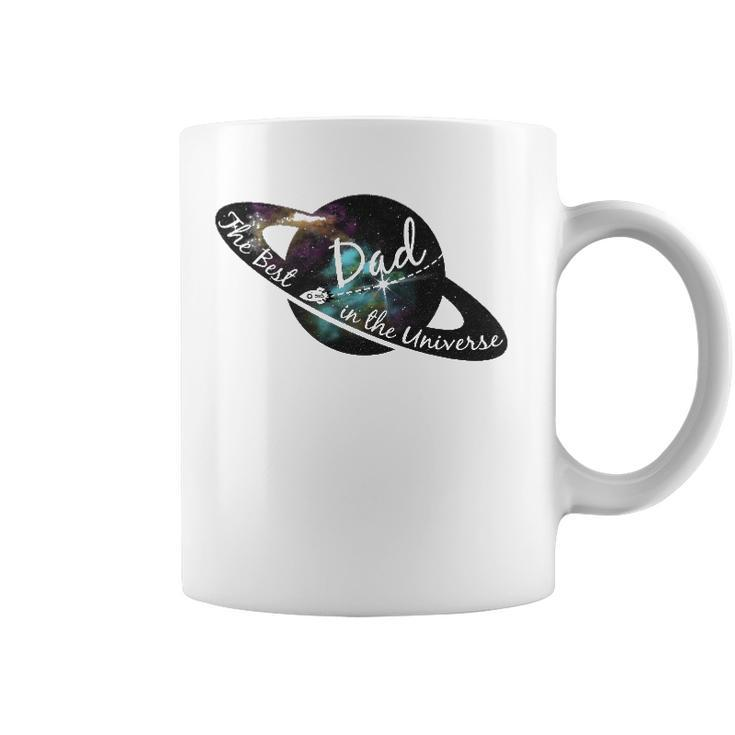 Mens Best Dad In The Universe Fathers Day - Space Nebula Gift Coffee Mug