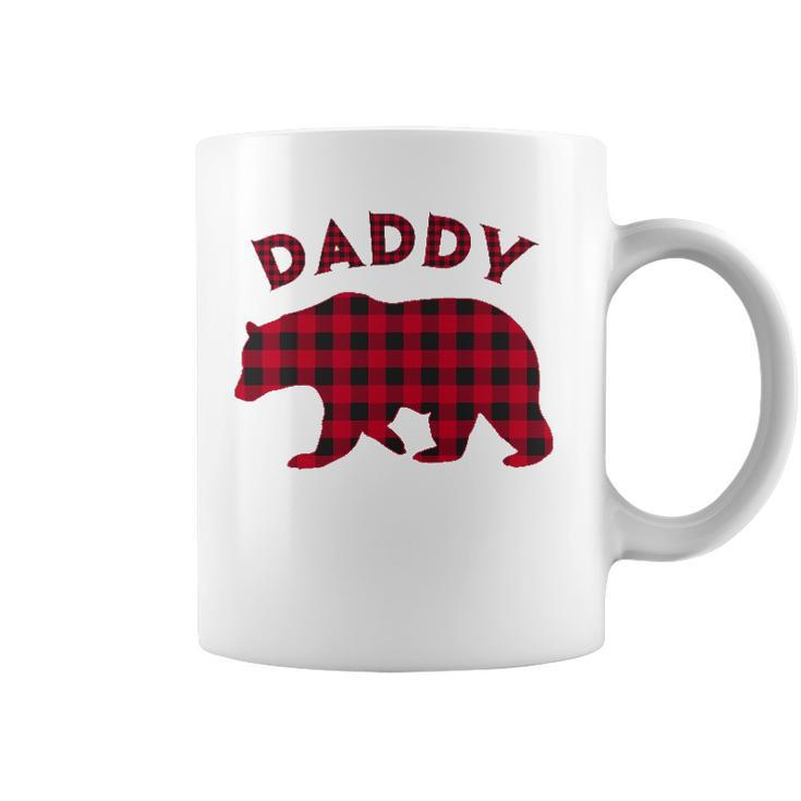 Mens Daddy Bear Red Plaid Christmas Buffalo Pajama Gift Coffee Mug