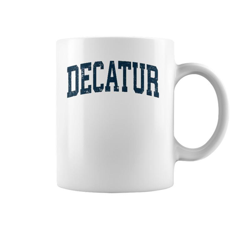 Mens Decatur Georgia Ga Vintage Athletic Sports Navy Design  Coffee Mug
