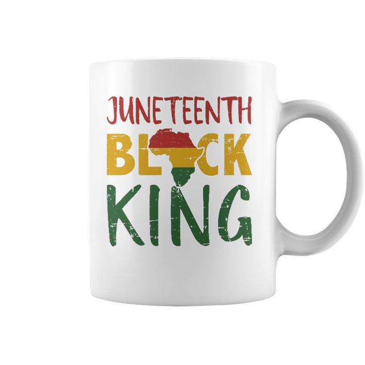 Mens Juneteenth Black King In African Flag Colors For Afro Pride Coffee Mug