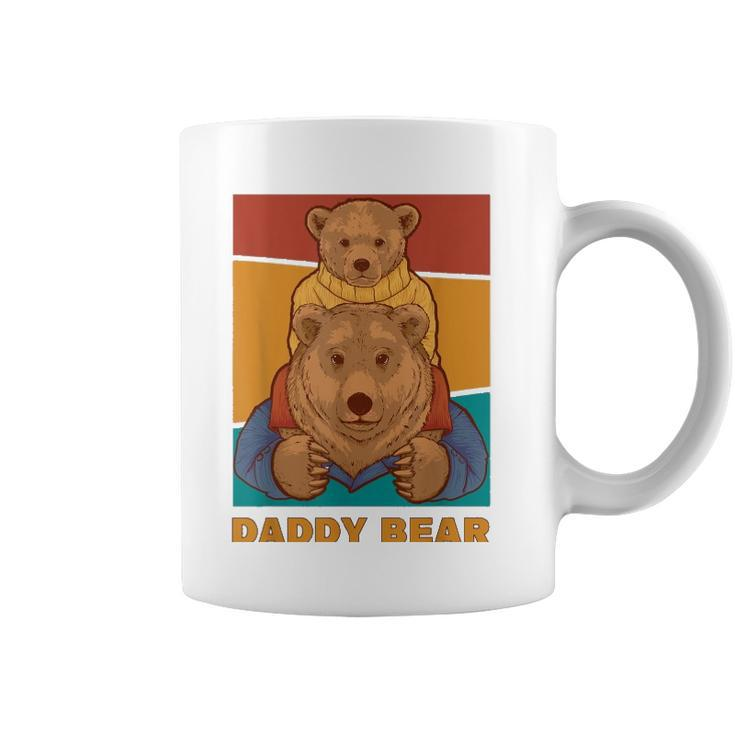 Mens Vintage Retro Daddy Bear Lovers Gift Coffee Mug