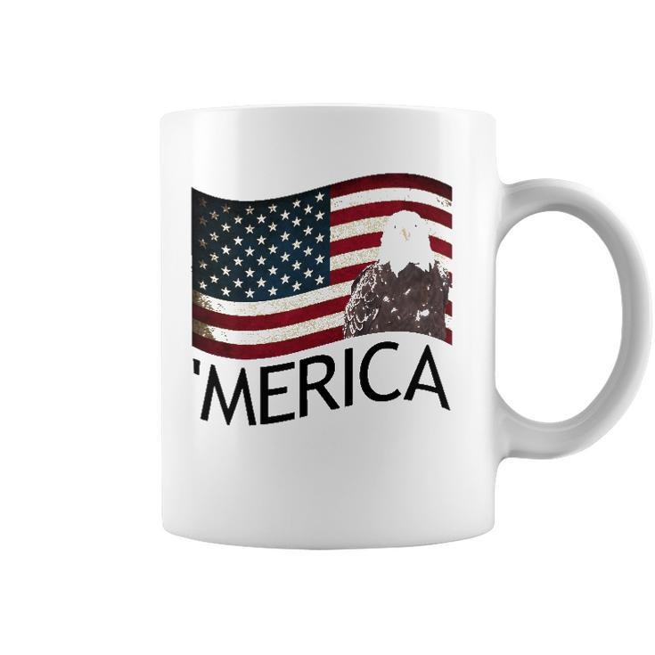 Merica Eagle Flag4th Of July Patriotic America Coffee Mug