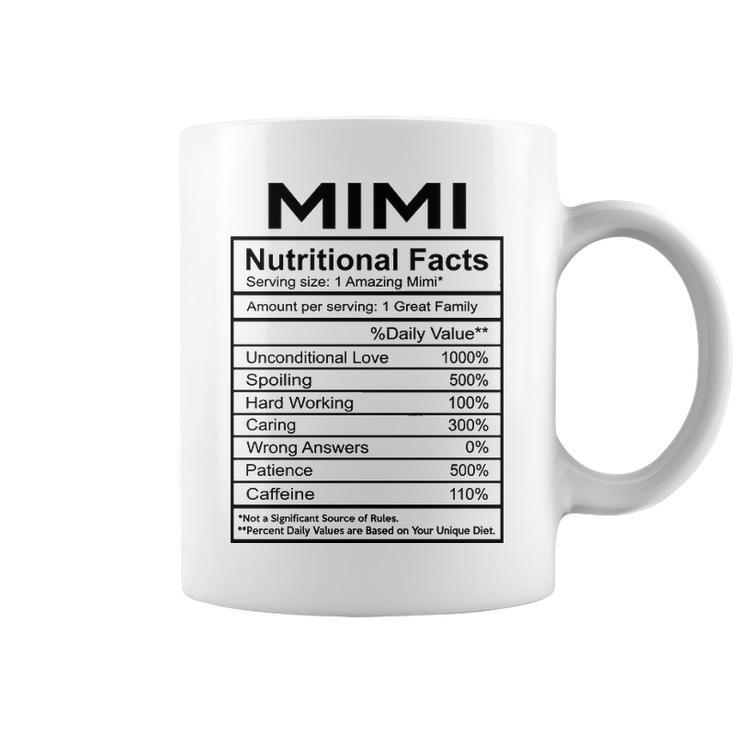 Mimi Grandma Gift   Mimi Nutritional Facts Coffee Mug