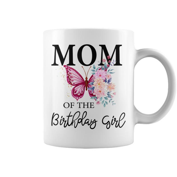 Mom 1St First Birthday Matching Family Butterfly Floral  Coffee Mug