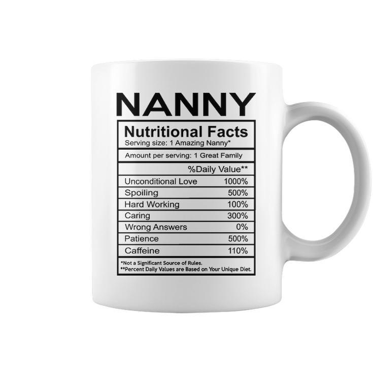 Nanny Grandma Gift   Nanny Nutritional Facts Coffee Mug