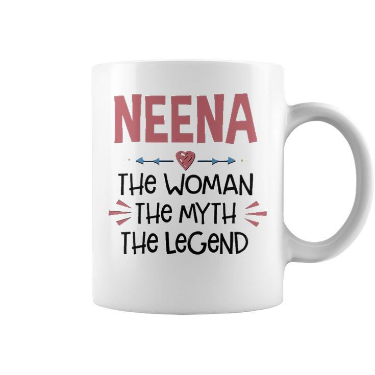 Neena Grandma Gift   Neena The Woman The Myth The Legend Coffee Mug