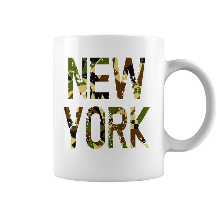New York Camo Distressed Gift Coffee Mug
