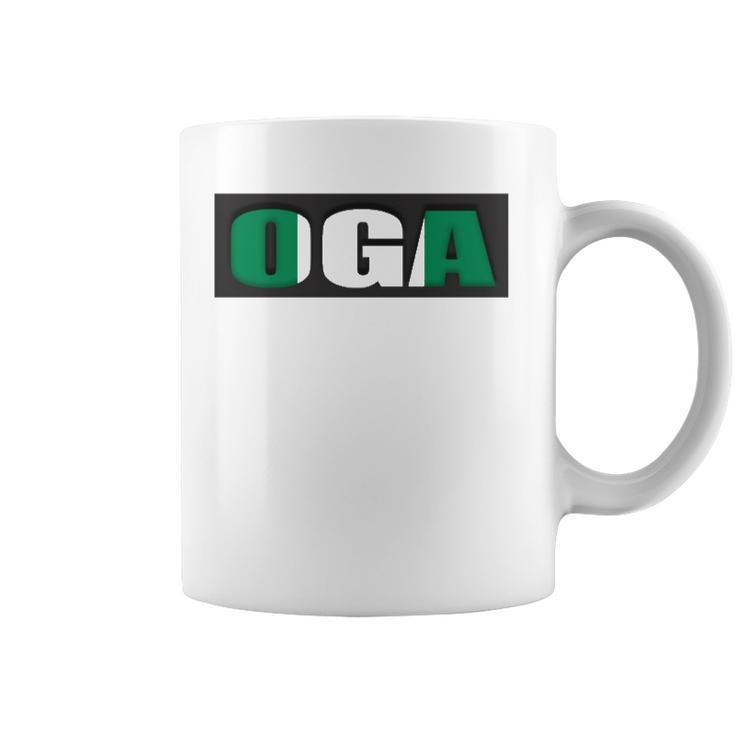 Oga Nigeria Slogan Nigerian Naija Nigeria Flag Coffee Mug