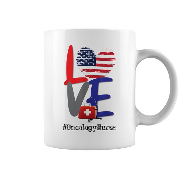 Oncology Nurse Rn 4Th Of July Independence Day American Flag  Coffee Mug