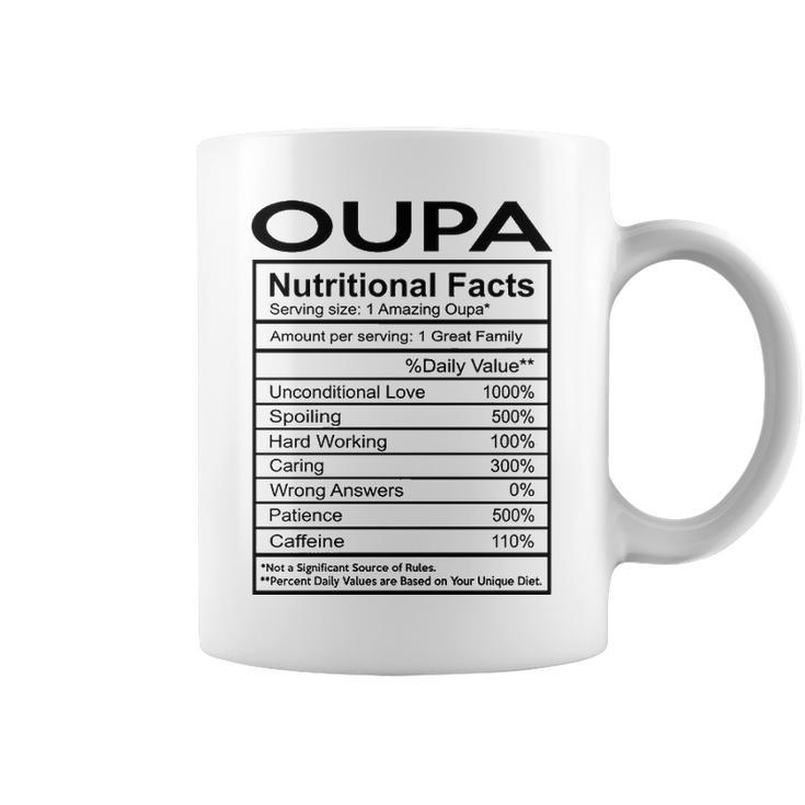 Oupa Grandpa Gift   Oupa Nutritional Facts Coffee Mug