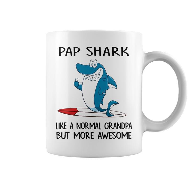 Pap Grandpa Gift   Pap Shark Like A Normal Grandpa But More Awesome Coffee Mug
