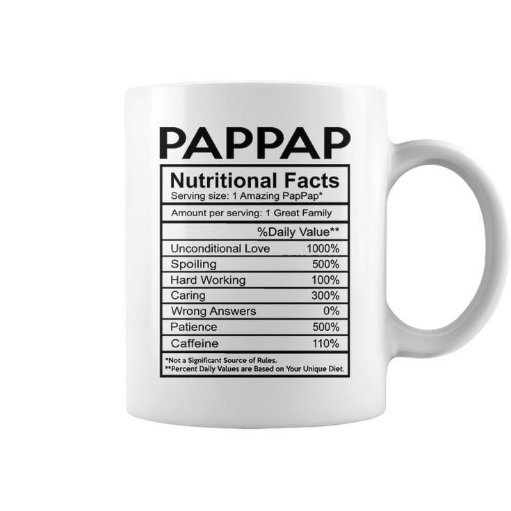 Pap Pap Grandpa Gift   Pap Pap Nutritional Facts V2 Coffee Mug