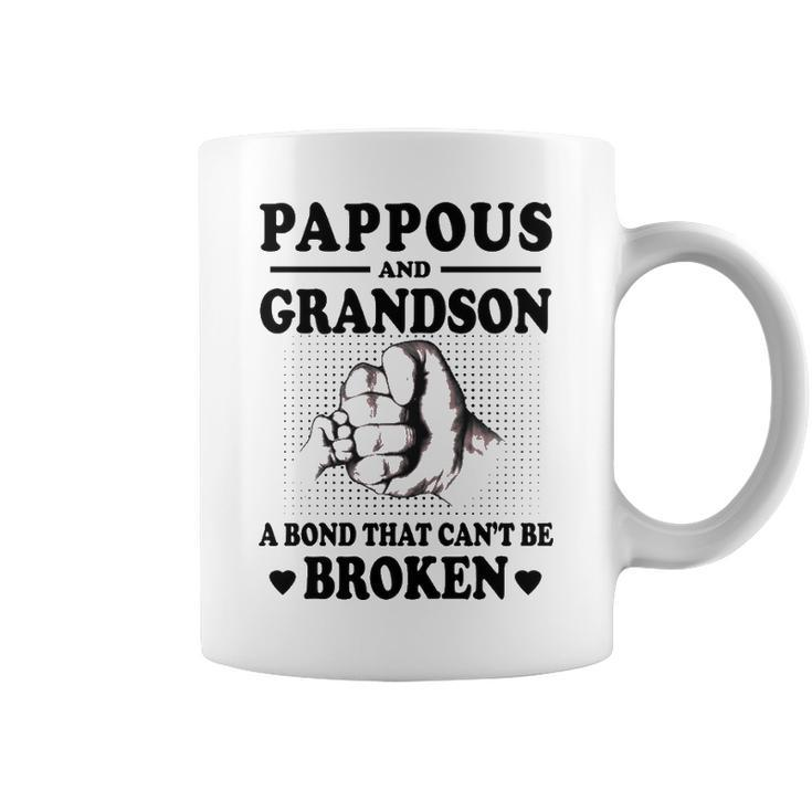 Pappous Grandpa Gift   Pappous And Grandson A Bond That Cant Be Broken Coffee Mug