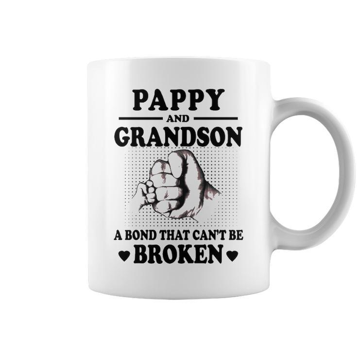 Pappy Grandpa Gift   Pappy Grandpa And Grandson A Bond That Cant Be Broken Coffee Mug