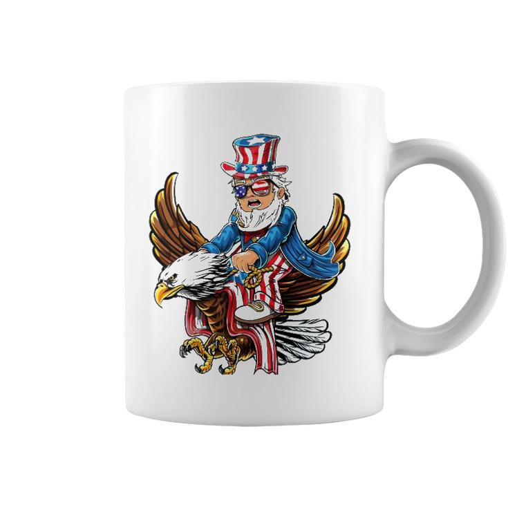 Patriotic Uncle Sam Bald Eagle 4Th Of July American Flag Boy Coffee Mug