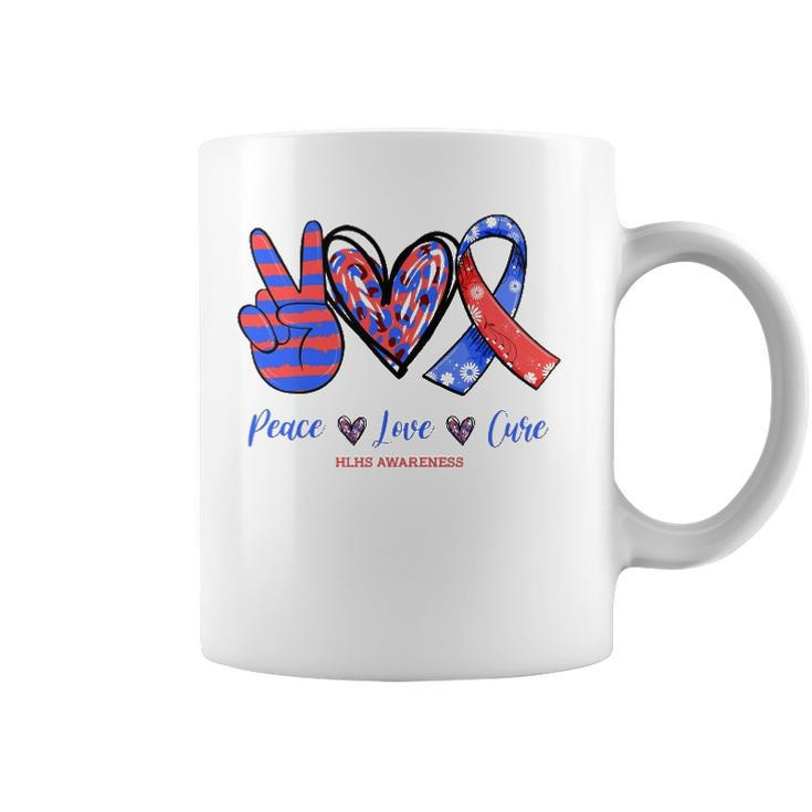 Peace Love Cure Hypoplastic Left Heart Syndrome Awareness Coffee Mug