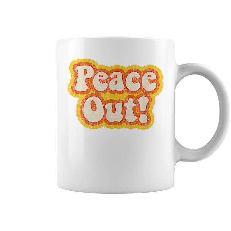 Peace Out Vintage 1970S  Men Women Kids Coffee Mug