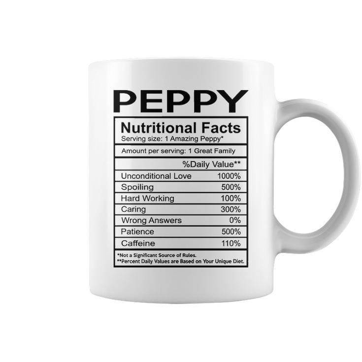 Peppy Grandpa Gift   Peppy Nutritional Facts Coffee Mug