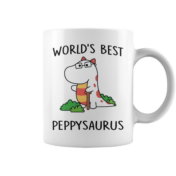 Peppy Grandpa Gift   Worlds Best Peppysaurus Coffee Mug