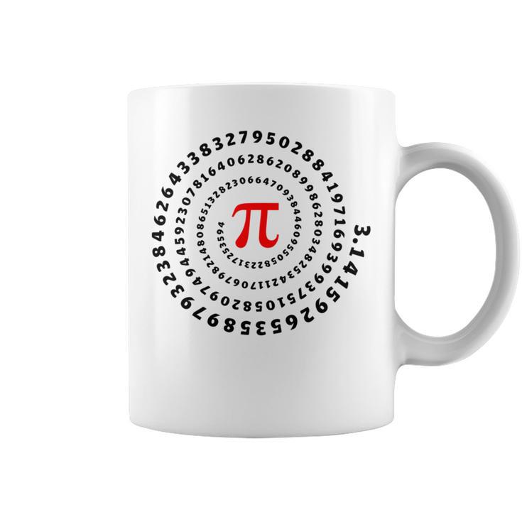 Pi Π Spiral Science Mathematics Math Irrational Number Sequence Coffee Mug