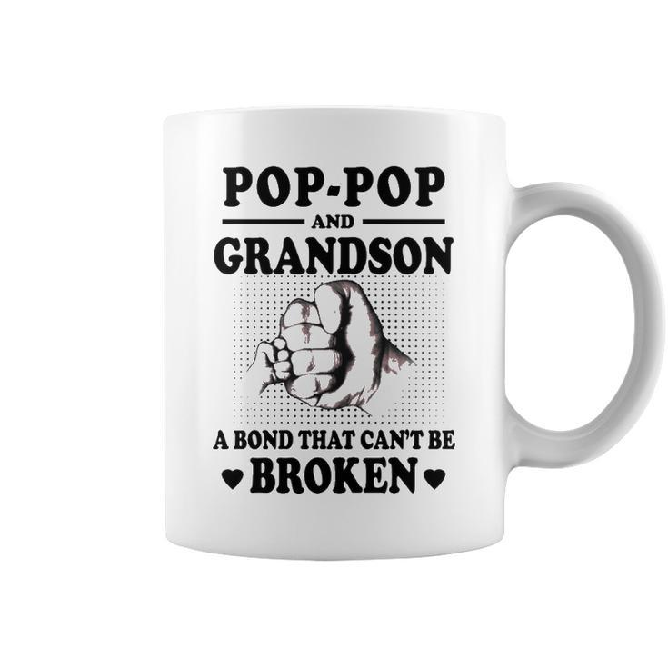 Pop Pop Grandpa Gift   Pop Pop And Grandson A Bond That Cant Be Broken Coffee Mug