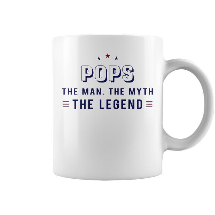 Pops Grandpa Gift   Pops The Man The Myth The Legend V2 Coffee Mug
