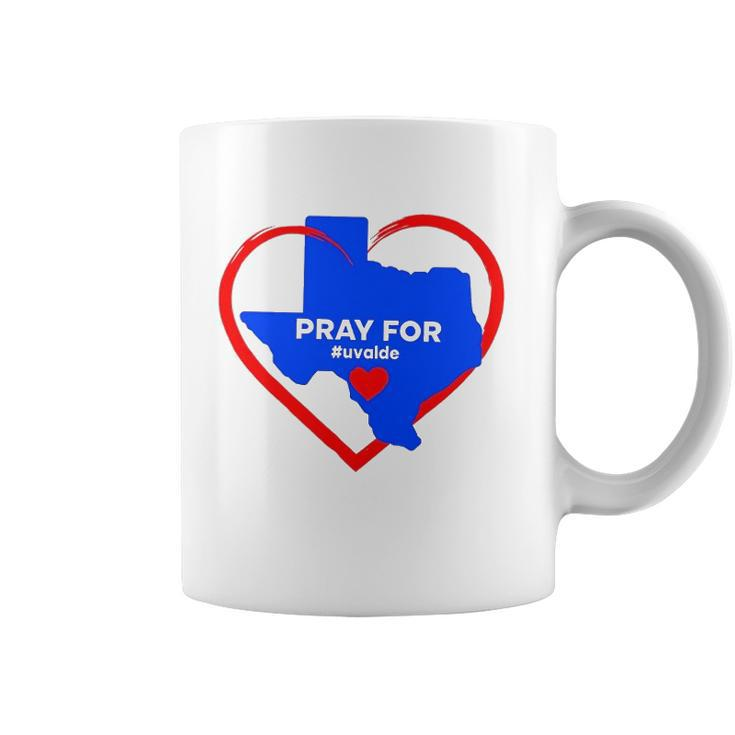 Pray For Uvalde Texas Map Heart Protect Our Children Rip For Uvalde Coffee Mug