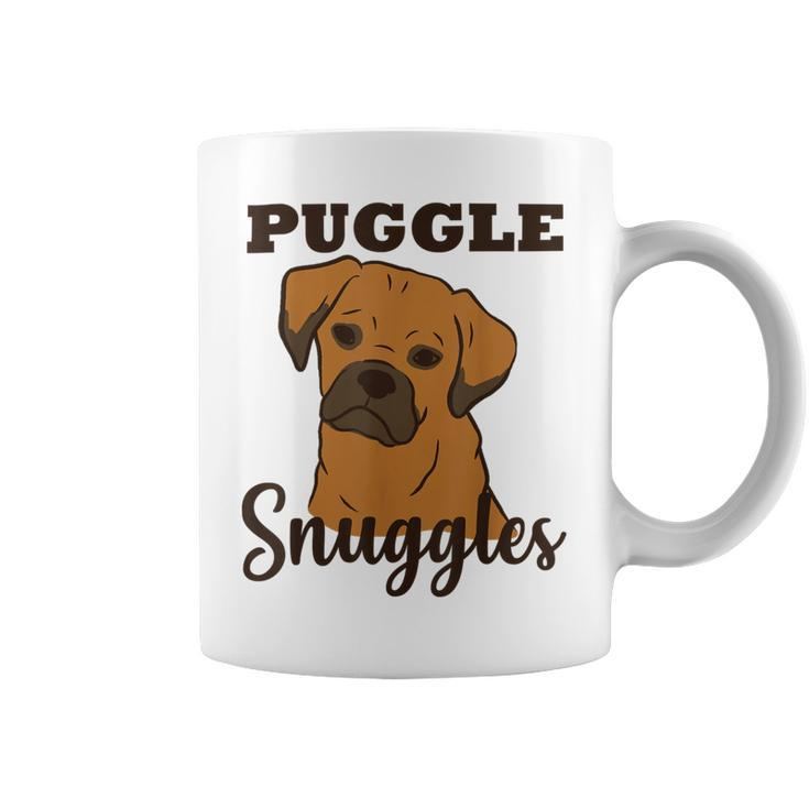 Puggle Dog Snuggles Funny Cute Pug Beagle Mom Dad Coffee Mug