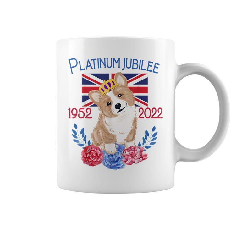 Queens Platinum Jubilee 2022 British Monarch Queen Corgi  Coffee Mug