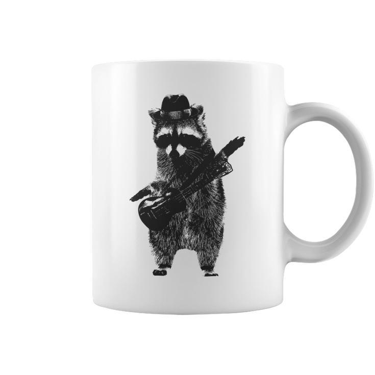 Raccoon Wielding Ukulele Coffee Mug