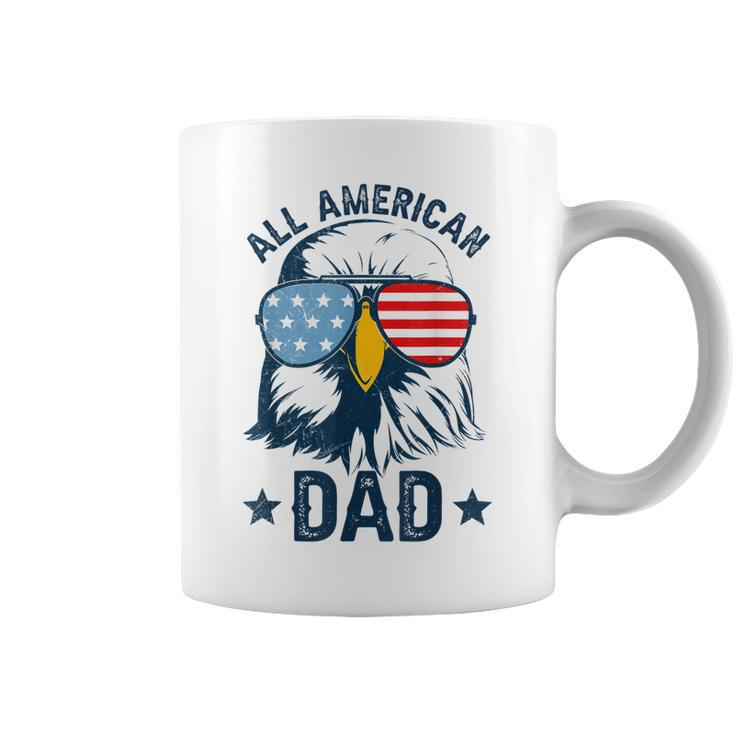 Retro All American Dad 4Th Of July  Daddy Eagle Usa  Coffee Mug