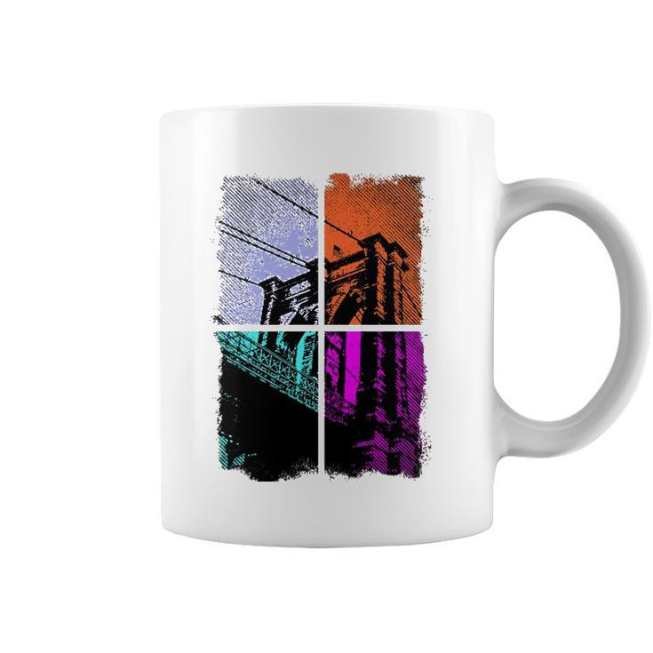 Retro Brooklyn Bridge Nyc Vintage Distressed Coffee Mug