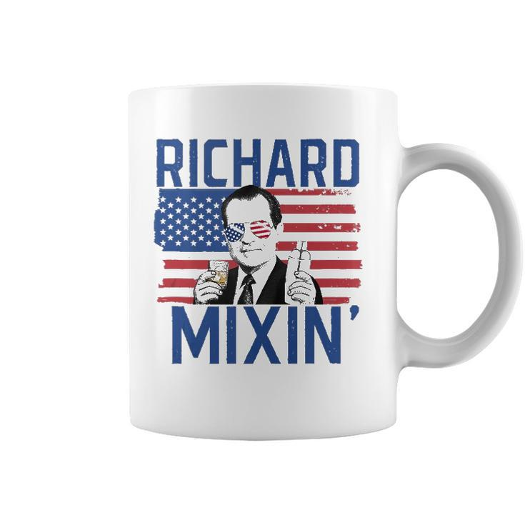 Richard Mixin 4Th Of July Funny Drinking President Nixon  Coffee Mug