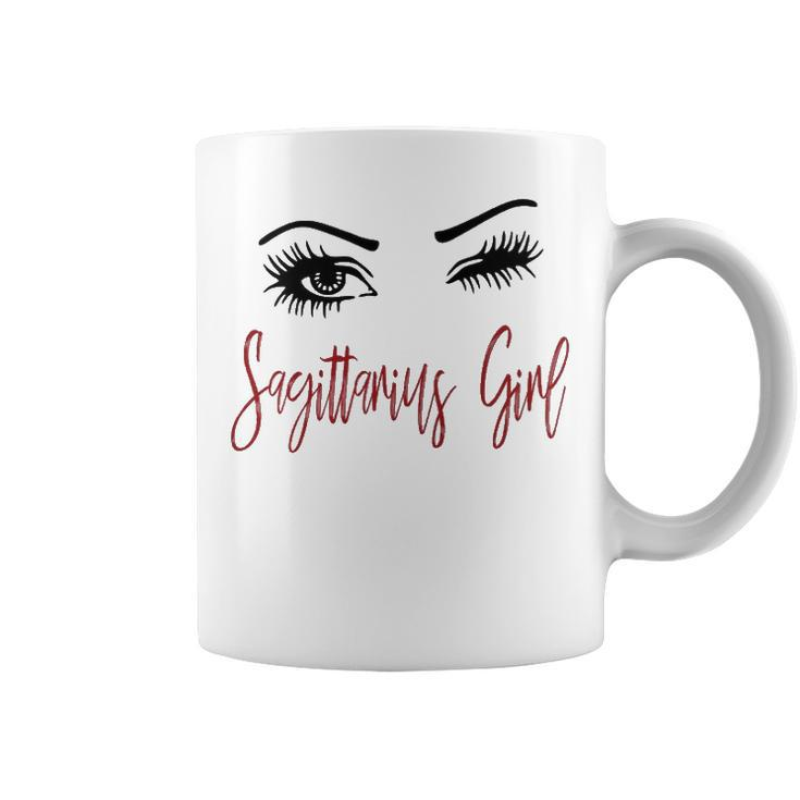 Sagittarius Girl Gift   Sagittarius Girl Wink Eyes Coffee Mug
