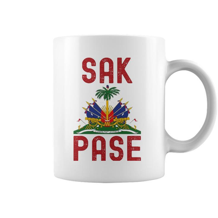 Sak Pase Haitian Flag Haitian Phrases Coffee Mug