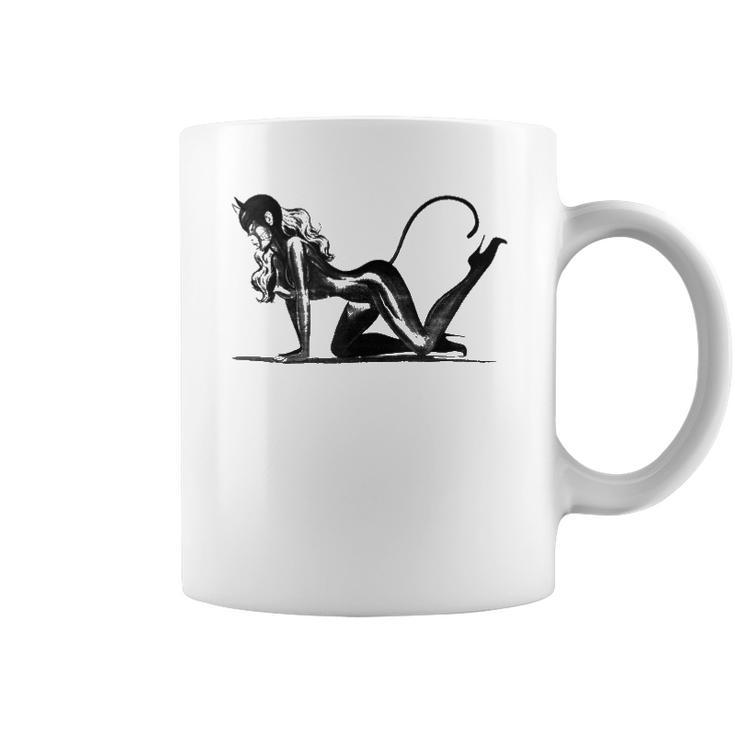 Sexy Catsuit Latex Black Cat Costume Cosplay Pin Up Girl  Coffee Mug