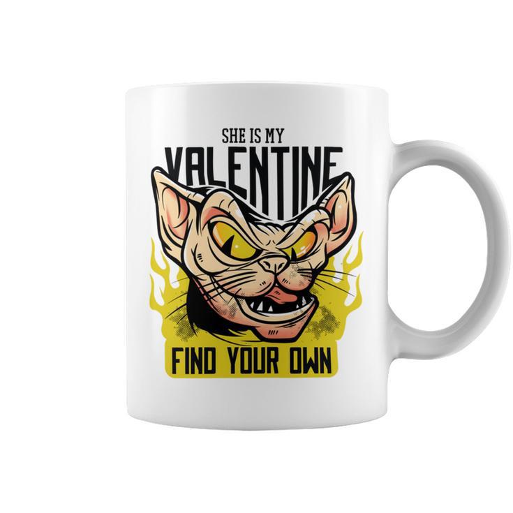 She Is My Valentine Cat Coffee Mug