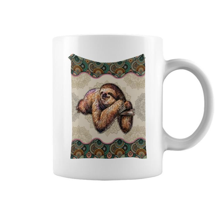 Sloth - Vintage Mandala Coffee Mug