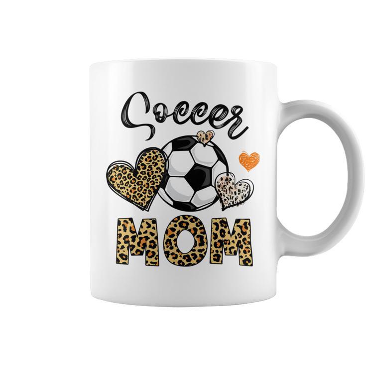 Soccer Mom Game Day Cheer Mom Leopard Mothers Day Coffee Mug