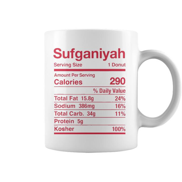 Sufganiyah Nutrition Facts Jewish Kosher Food Hanukkah Coffee Mug
