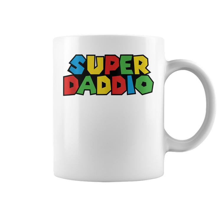 Super-Daddio Funny Gamer Dad Fathers Day Video Game Lover  Coffee Mug