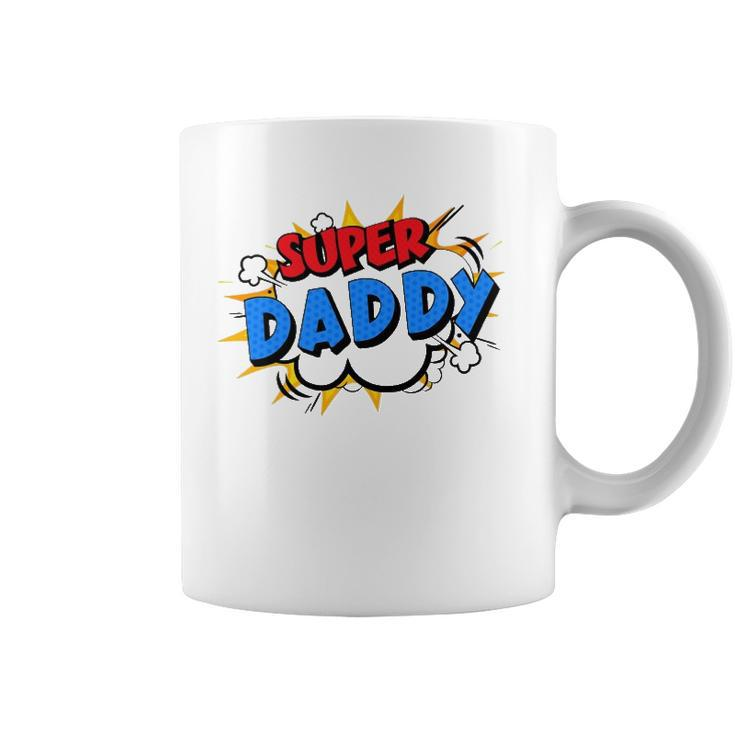 Super Daddy Cartoon Bubble Retro Comic Style Coffee Mug
