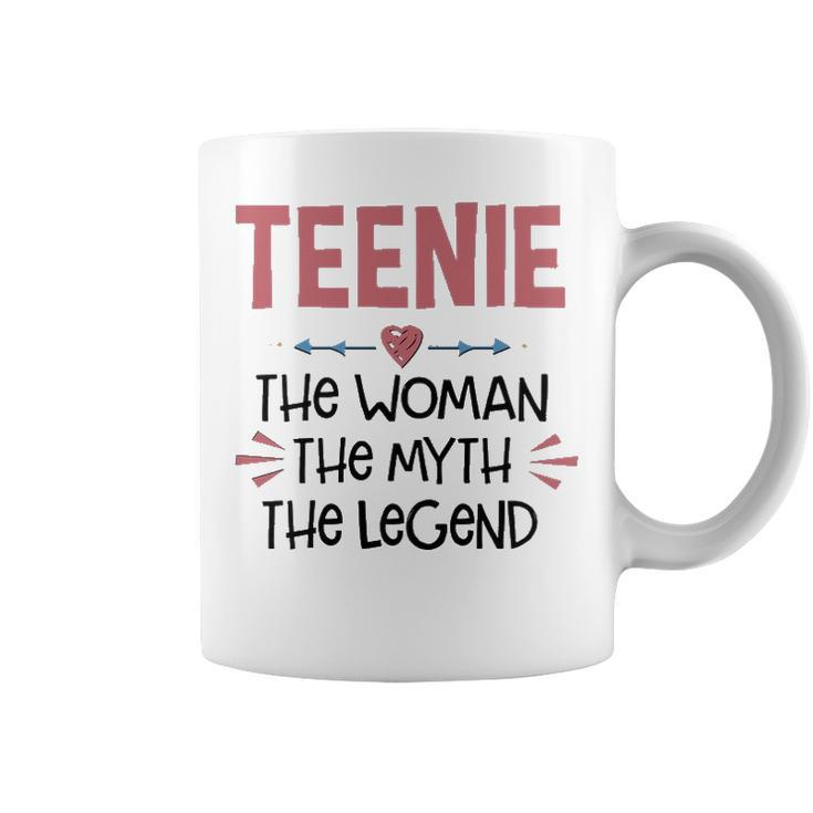 Teenie Grandma Gift   Teenie The Woman The Myth The Legend Coffee Mug