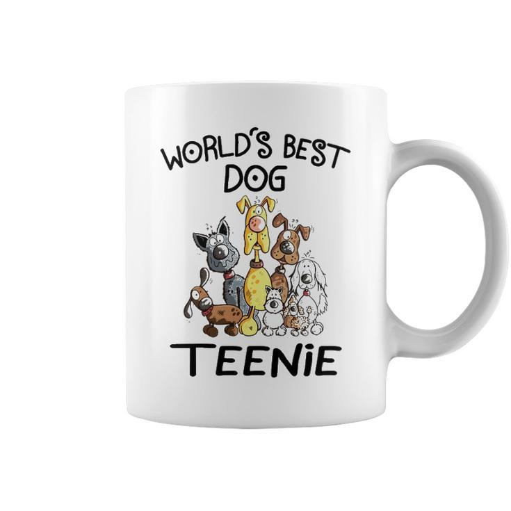 Teenie Grandma Gift   Worlds Best Dog Teenie Coffee Mug