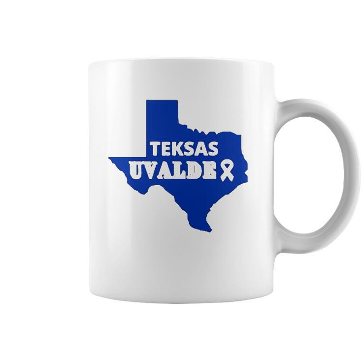 Texas Uvalde Pray For Texas Texas Map Coffee Mug