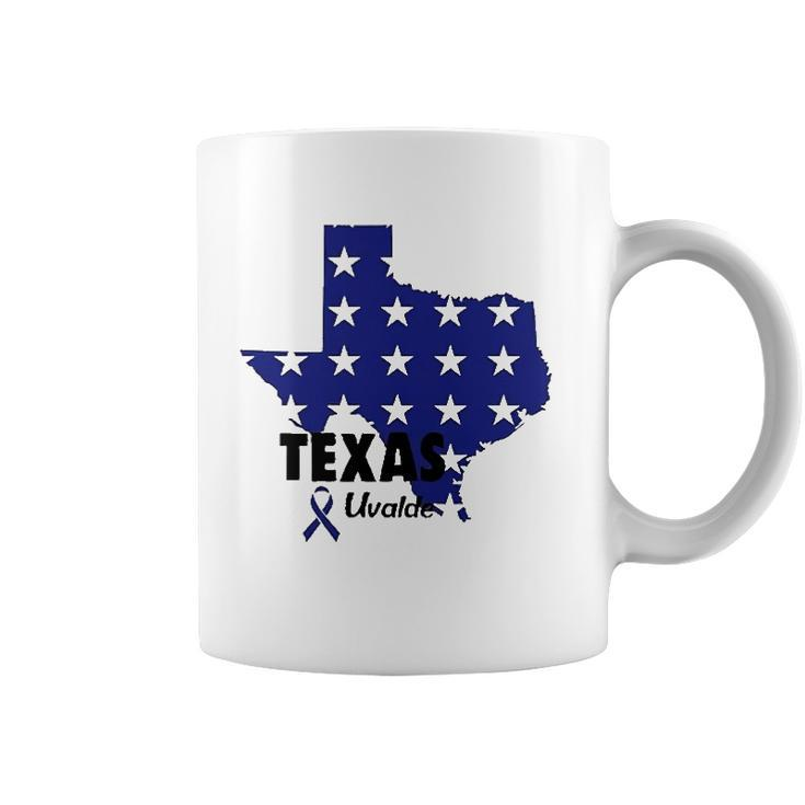 Texas Uvalde Texas Map Pray For Uvalde Uvalde Strong Coffee Mug