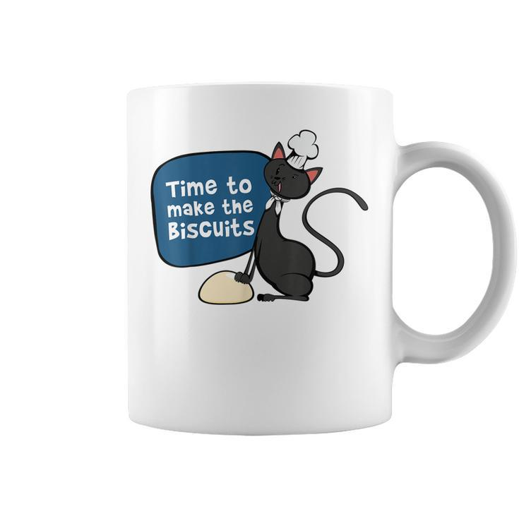 Time To Make The Biscuits  Knead Dough Funny Cat  Coffee Mug